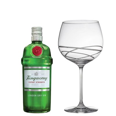 Tanqueray Dry Gin 70cl And Single Gin and Tonic Skye Copa Glass